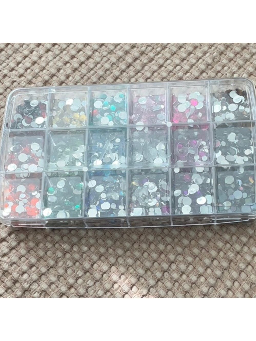 Organizer Box With 18 Colors Crafting Rhinestones